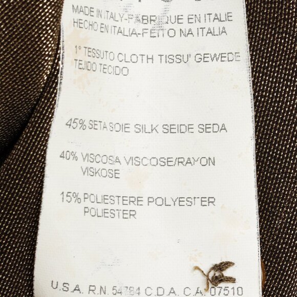 Giorgio Armani Gold Lamé French Cuff Blouse - Picture 11 of 12